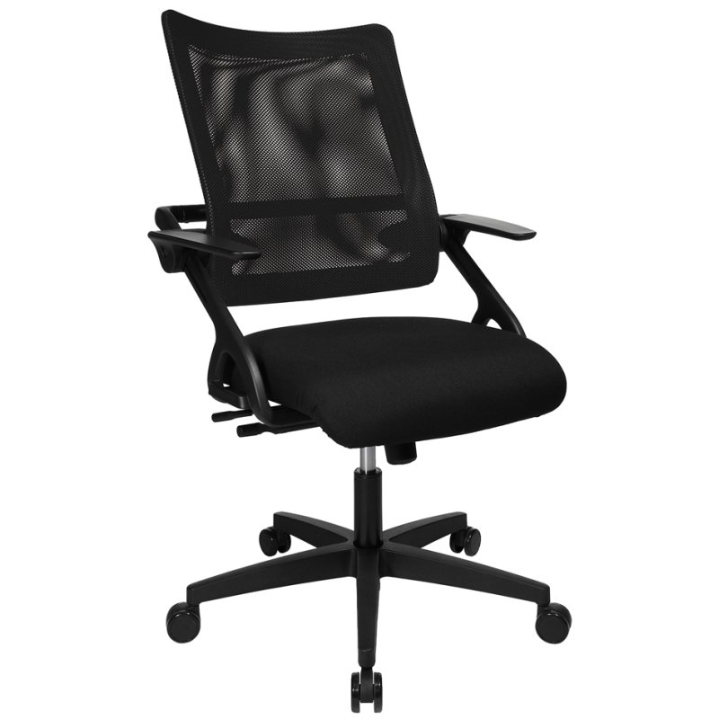 Topstar bureaustoel New S'move, zwart, met armleuningen, 110 kg draagkracht